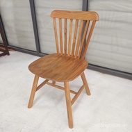 Restaurant Nordic Solid Wood Ash Wood Swordback Chair Windsor Chair Casual Milk Tea Dining Chair Hom