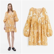 RD745 H+M V-Neck Balloon Sleeve Midi Dress Rk.C4/11