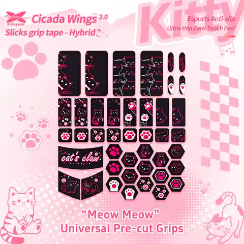 X-Raypad Cicada Wings V2 Slicks Universal Pre-cut Grip Tape xraypad DIY Kitty Mouse Anti-slip Grip T