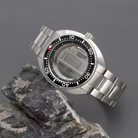 Dive Men's Watch Case Design 6105 6309 Turtle Abalone Watch Case With 316L Stainless Steel Bracelet 