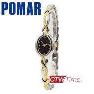Pomar นาฬิกาข้อมือผู้หญิง สายสแตนเลส รุ่น PM63517AG04 (สองกษัตริย์ / หน้าปัดดำ )