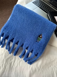 South Korea All-Match High-Grade Wool Blended Textile Scarf Female Warm Shawl Dual-Use Couple Solid 