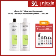 Nioxin OPT Cleanser Shampoo &  Scalp Therapy Conditioner System 2 - 1000ml