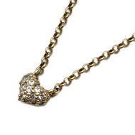 ete Necklace clear gold heart Direct from Japan Secondhand