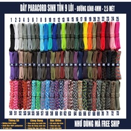 (Roll 2.5m) Round 4-mm 9-core paracord wire