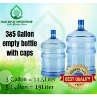 3 & 5 Gallon Empty Bottle With Cap For Water Dispenser