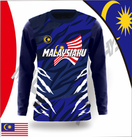 Jersey Malaysia Sport T-shirt Baju Jersi Dewasa Lengan Panjang#LS29