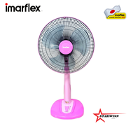 IMARFLEX อิมาร์เฟล็ค พัดลมตั้งพื้น ตั้งโต๊ะ พัดลมแรง ทนทาน พัดลมสไลด์ปรับระดับได้ 16 นิ้ว Fan Slids