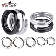 WALK FISH 50Pieces Fishing Hook Snap Double Ring Connector Stainless Steel Split Ring Fishing Access
