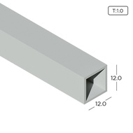 12mm x 12mm Aluminium Extrusion Square Hollow Frame Profile Thickness 1.00mm HB0404-1 ALUCLASS