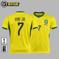 The 2026 FIFA World Cup Brazil national team jerseys: Neymar wears number 10 Vinicius wears number 7
