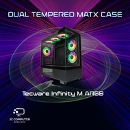 Tecware Infinity M Black White Pre Installed 3 ARGB Fans PC CPU Computer Desktop Case Chassis