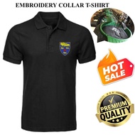 EMBROIDERY SULAM UM UNIVERSITI MALAYA MALAYSIA LOGO BLACK COLLAR SHIRT