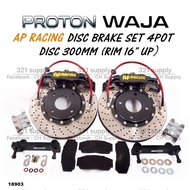 PROTON WAJA AP RACING DISC BRAKE CALIPER CP5200 SET 4POT DISC 300MM (RIM 16" UP) LANCER CK4 GSR APRA
