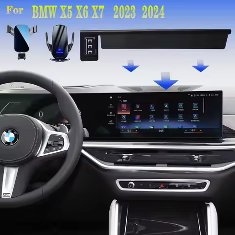 For BMW X5 X6 X7 G05 G06 2023 2024 Car Specia Phone Holder Screen Mobile Phone Support Car Mounts Wi