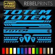 TOTEM Bike Frame Sticker Decals Vinyl for Mountain Bike and Road Bike and Fixie