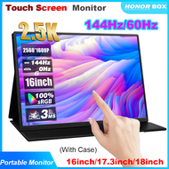 18Inch 2.5K 144hz Portable Touch Screen Monitor 2560*1600 16:10 100%sRGB 500Cd/m² Travel Gaming Display for Laptop