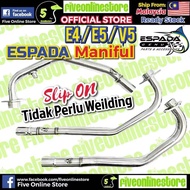 Espada Racing E4 E5 V5 Maniful 28mm 30mm 32mm Stainless Steel Exhaust Manifold Ekzos LC135 RS150 RSX