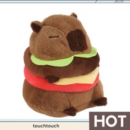 1 PCS Realistic Capybara Burger Plush, Cute Capybara Stuffed Animal Pillow Plushie Toy, Soft Hamburg