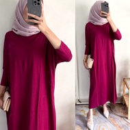 Lavina Batwing Midi Dress Premium Combed Cotton