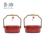 W Woman's Wedding Toilet Marriage Bucket Happy Use Bride Red Supplies Bucket Small Wedding Wedding C