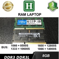 [HCM]Ram Laptop 8gb DDR3L (PC3L) bus 1866 /14900S tháo máy chính hãng bảo hành 3 năm