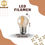 LAMPU LED FILAMEN 4 WATT EDISON 4W ST64 G80 G45 C35 FILAMENT LED 4W BULB 4W E27 OVAL LAMPU CAFE