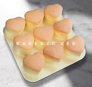 ถ้วยรูปหัวใจ อบได้ ขนาด 130 ml รวมฝา (10 ชิ้น/แพ็ค) ถ้วยพลาสติกรูปหัวใจพร้อมฝา อบได้ทนร้อนถึง150c ถ้