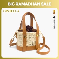 CISTELLA - Women's Bag Cesta Rattan Bag Aesthetic Women's Bag Leather Rattan Bag Women's Handbag Wom