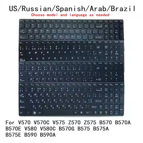 US RU SP AR BR Keyboard For Lenovo V570 V570C V575 Z570 Z575 B570 B570A B570E V580 V580C B570G B575