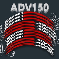 Suitable for Honda ADV150 ADV150 Reflective Wheel Sticker 3D Rim Sticker Steel Rim Decal Sticker