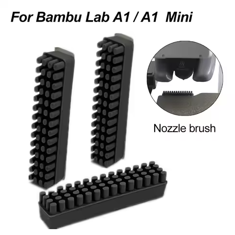 Silicone Brush for Bambu Lab A1 Nozzle Cleaning 3D Printer Tool Hotbed Mounted Silicone Brush Nozzle