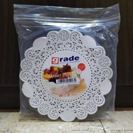 PUTIH Round White Doilies Paper 7,5" GRADE White Doilies Paper Round Lace Paper