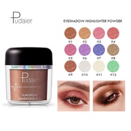 Pudaier Makeup Diamond Glitter Eyeshadow Powder Pearlescent Matte Shimmer Eyeshadow Glitter Sequins