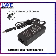 SAMSUNG 40W / 60W  19V 2.1A / 3.16A (5.5*3.0) RV413 np270e4e POWER ADAPTER CHARGER