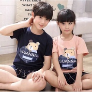 BEAR PRINTED T-SHIRT SET FOR 2 SISTERS