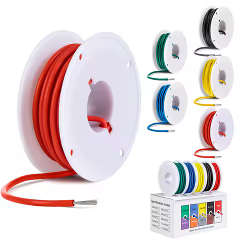 16/18/20/22/24/26/28/30 awg Wire, 5 Colors In a Box, Flexible Silicone Electric Wire Stranded Tinned