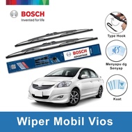 Bosch Sepasang Wiper Kaca Mobil Toyota Vios 2007-on Advantage 24" & 14" - 2 Buah/Set - Hitam