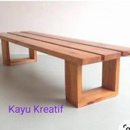 Lounge Chair Long Mahogany Wood Lounge Chair 130X40X40