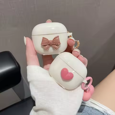 Luxury Headset Case For Lenovo LP40 Pro Retro 3D Love Heart Bear Soft Earphone Case For Lenovo LP40 