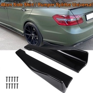 48cm Side Skirt Extension Rear Bumper Canard Splitter Universal For W205 W204 W203 W211 W212 W213 W1