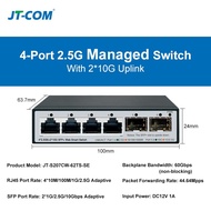 JT-COM 2.5GbE Smart Managed Switch 4 Port 2500M Network 10G SFP+Slot Web Managed Static Link Aggrega