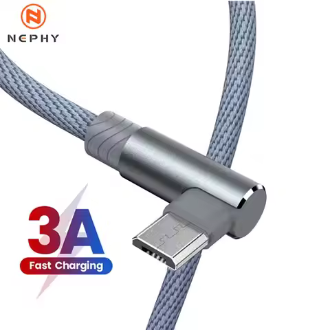 90 Degree Elbow 3A Micro USB Chargeing Cable Fast Charge Data Cord For Xiaomi Samsung Huawei OPPO Re