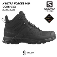 Salomon - X Ultra Forces Mid GTX [ Black ] รองเท้าผู้ชาย เดินป่า วิ่งเทรล Trail Running กันลื่น ซัพพอร์ตเท้าได้ดี