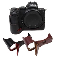 Camera Genuine Leather Half Body Case Protective Bag Base Cover for Nikon Z7II Z6II Z7 Z6 Z5 With Bottom Openning