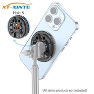 XT-XINTE Magnetic Phone Tripod Mount with 1/4 Screw Hole Cold Shoe Adapter for Phone 17 16 15