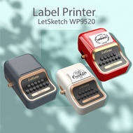 LetSketch เครื่องพิมพ์ฉลาก WP9520เครื่องปริ้นตราด้วยความร้อนบลูทูธแบบพกพาเข้ากันได้กับ Android และ IOS สำหรับขายปลีกเสื้อผ้า