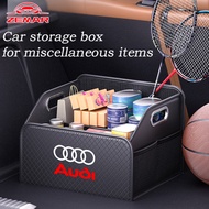 Audi Leather Car Folding Storage Box Car Trunk Storage Box Multifunctional Box for A3 8l 8Y A1 Q5 TT