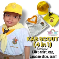 KAB SCOUT UNIFORM(4 IN 1 SET), T-shirt/Carabao Slide/Cap/Scarf ONLY!