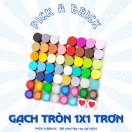 [GK000] Combo of 10 / 50 plain 1x1 round bricks